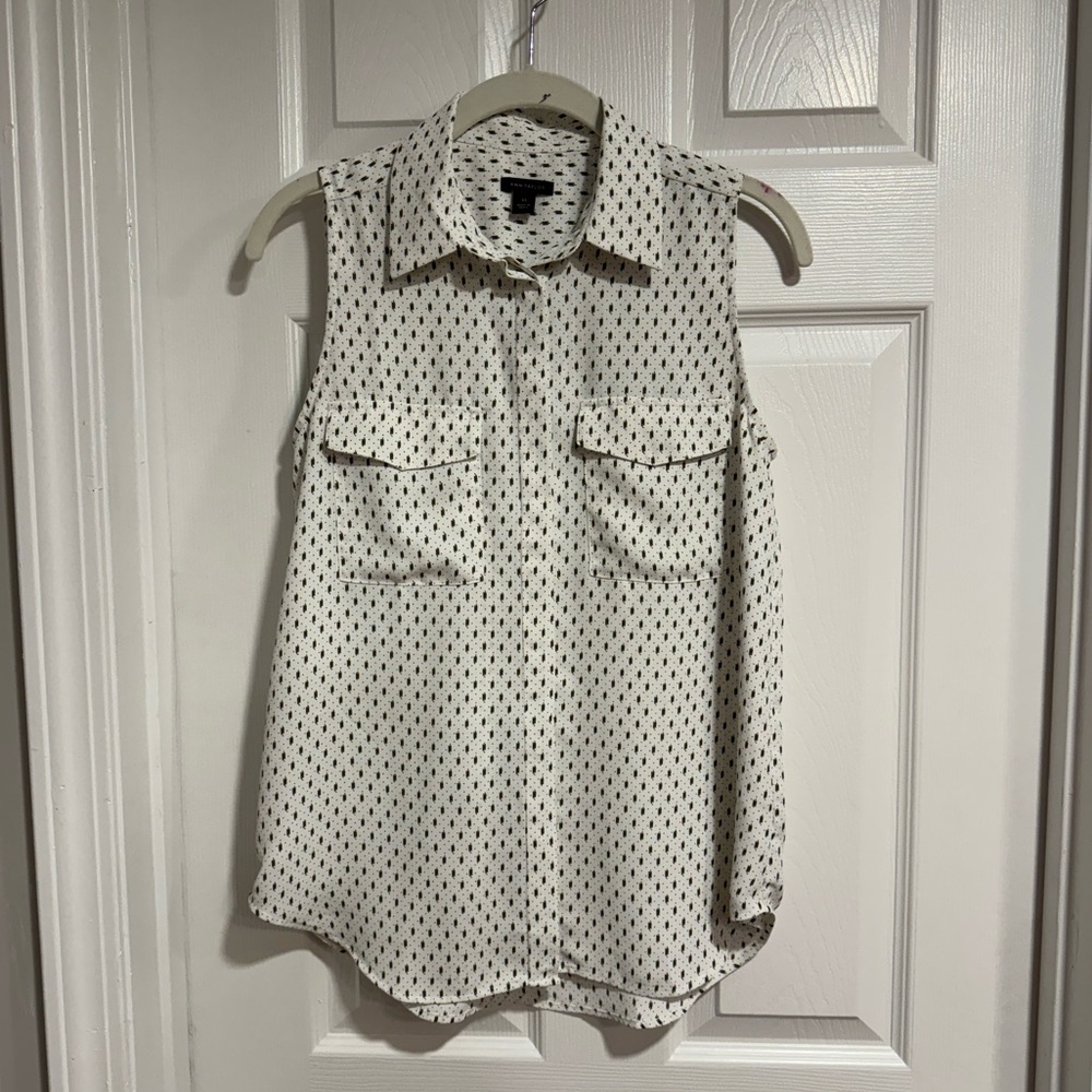 Ann Taylor Sleeveless Camp Blouse